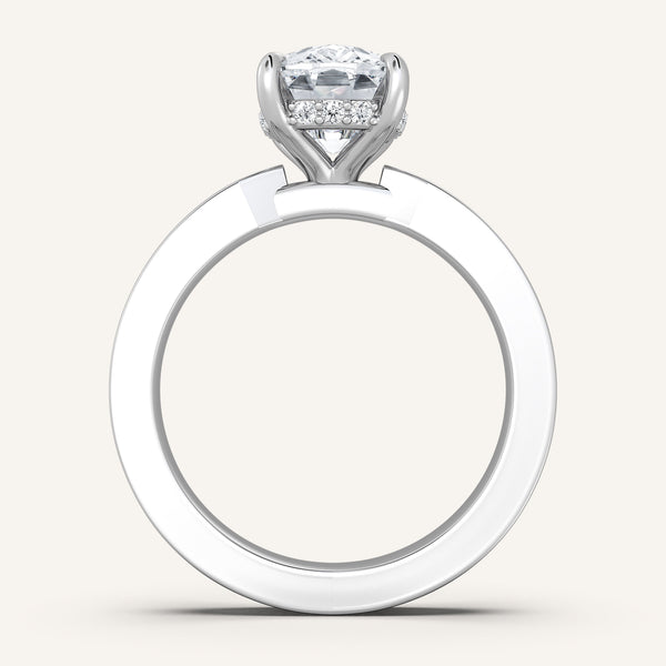 Vintage Inspired Engagement Ring | 14k White Gold