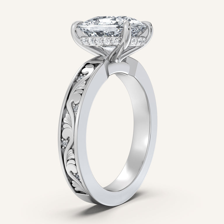 Image for Vintage Inspired Engagement Ring | 18k White Gold
