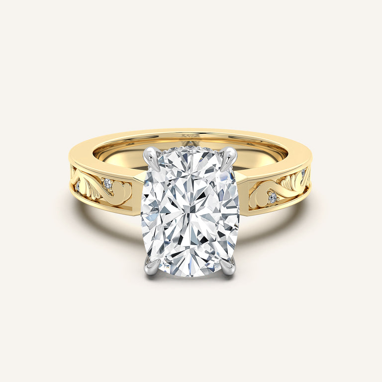 Image for Vintage Inspired Engagement Ring | 18k Two Tone
