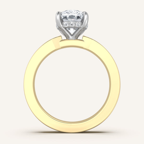 Vintage Inspired Engagement Ring | 18k Two Tone