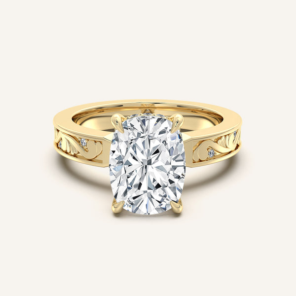 Vintage Inspired Engagement Ring | 18k Yellow Gold