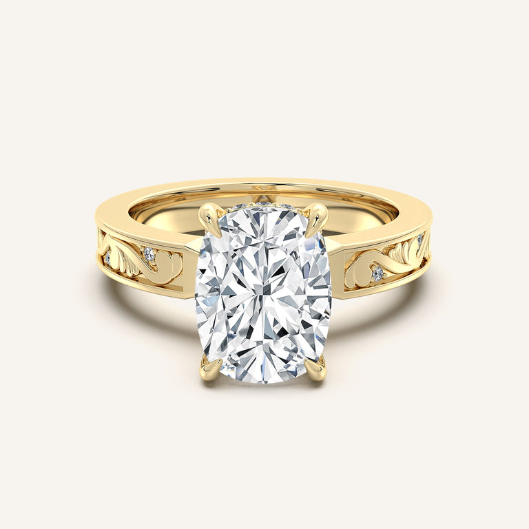 Image for Vintage Inspired Engagement Ring | 18k Yellow Gold