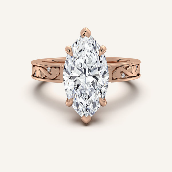 Vintage Inspired Engagement Ring | 14k Rose Gold
