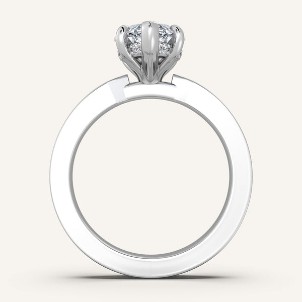 Marquise Vintage Inspired Engagement Ring | 18k White Gold