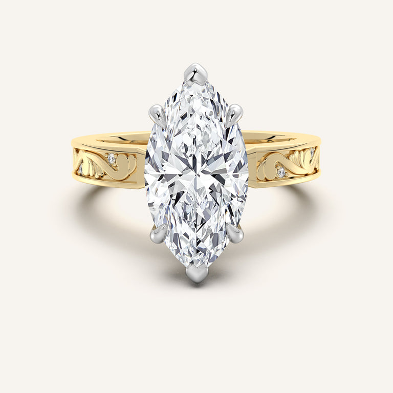 Image for Vintage Inspired Engagement Ring | 18k Two Tone