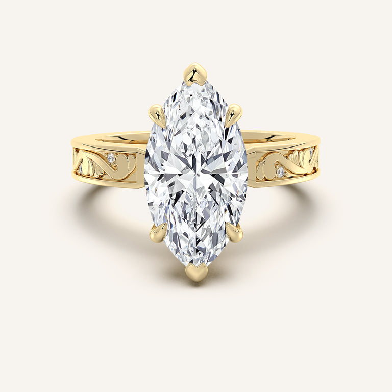 Image for Vintage Inspired Engagement Ring | 14k Yellow Gold
