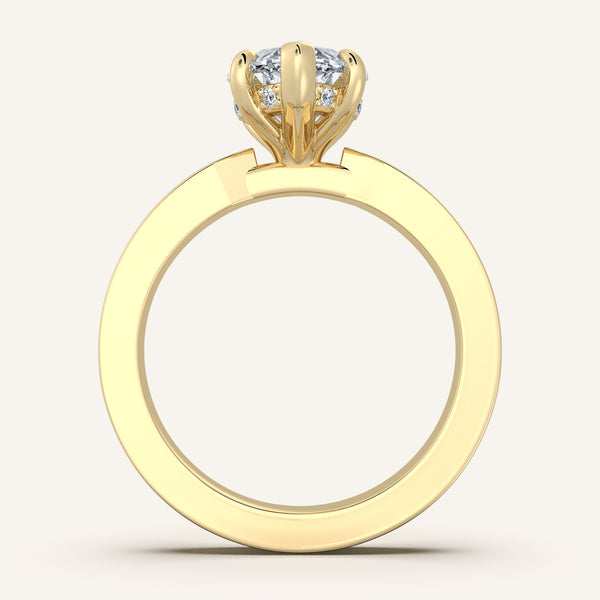 Marquise Vintage Inspired Engagement Ring | 18k Yellow Gold