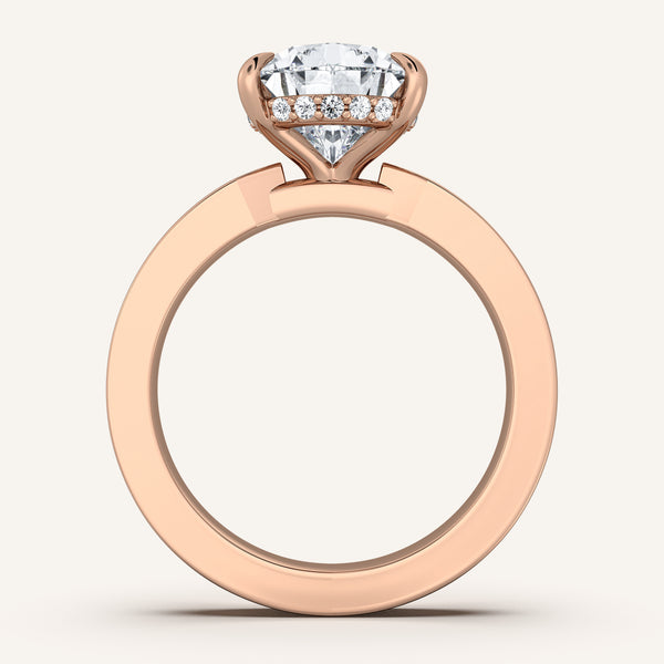 Pear Shape Vintage Inspired Engagement Ring | 18k Rose Gold