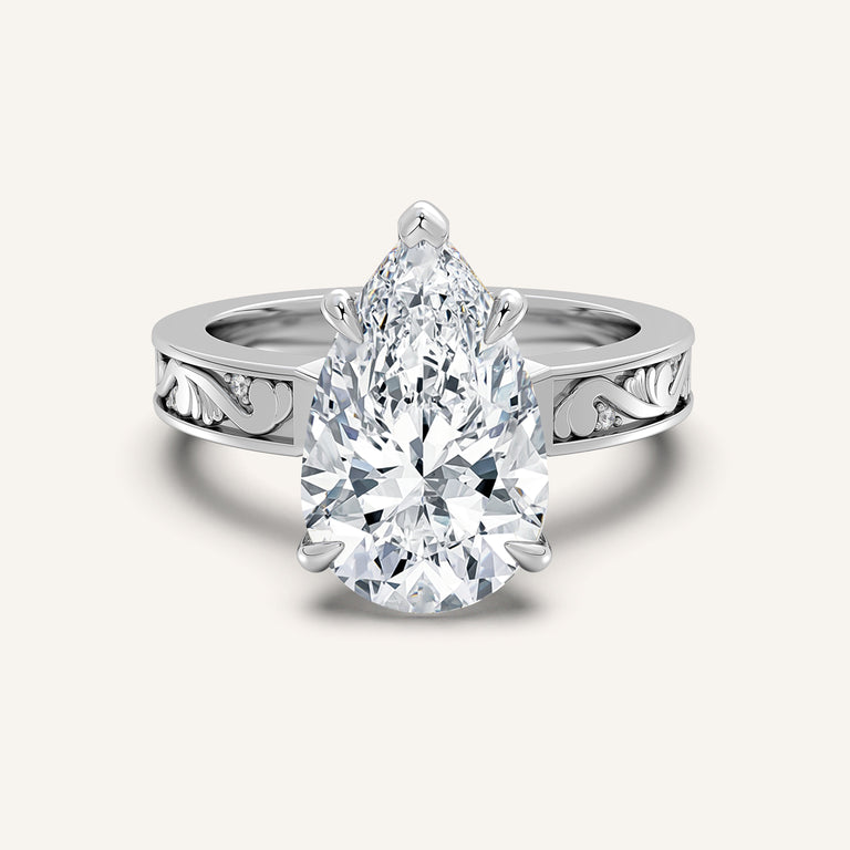 Image for Vintage Inspired Engagement Ring | 14k White Gold