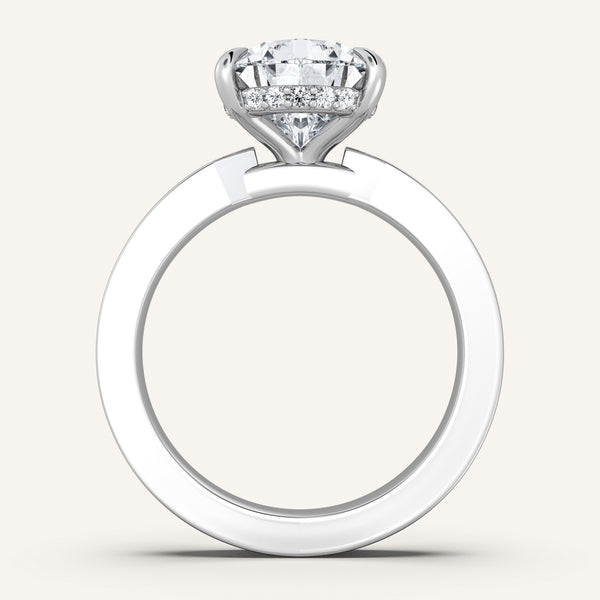 Pear Shape Vintage Inspired Engagement Ring | 18k White Gold