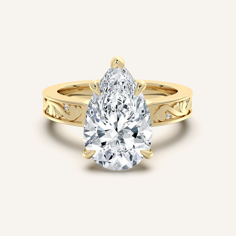 Image for Vintage Inspired Engagement Ring | 14k Yellow Gold