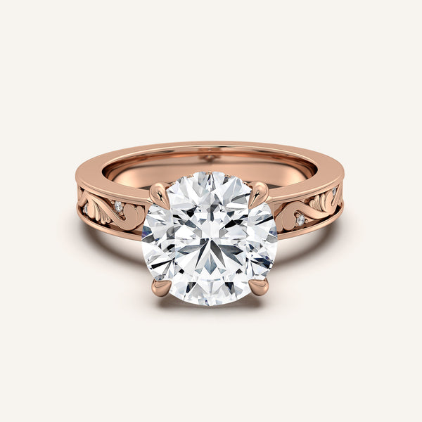 Vintage Inspired Engagement Ring | 14k Rose Gold