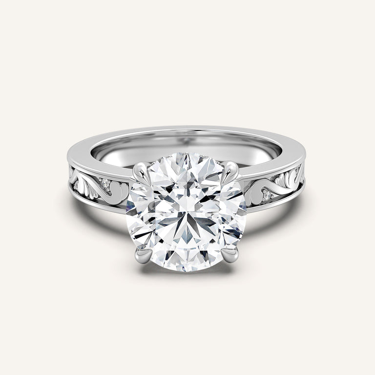 Image for Vintage Inspired Engagement Ring | 18k White Gold