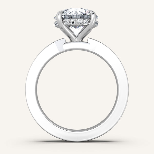 Round Vintage Inspired Engagement Ring | Platinum