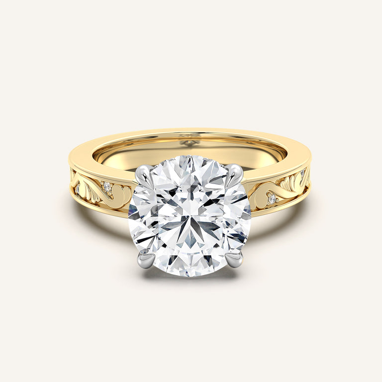 Image for Vintage Inspired Engagement Ring | 18k Two Tone