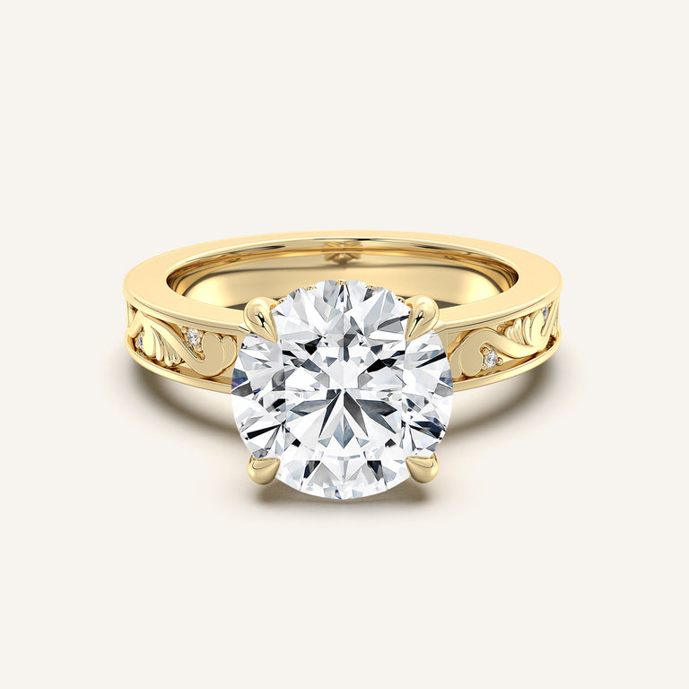 Image for Vintage Inspired Engagement Ring | 14k Yellow Gold