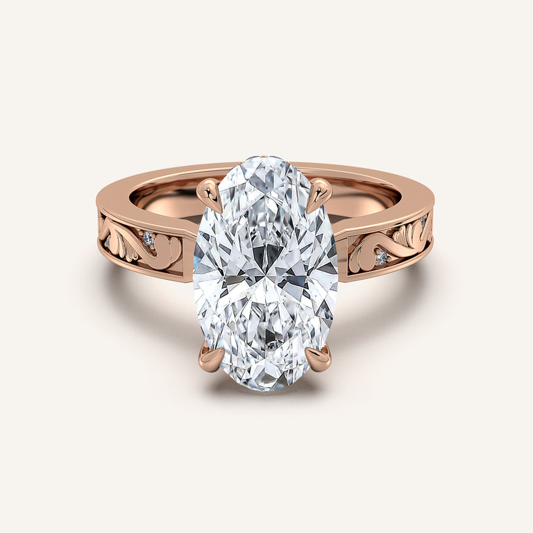 Image for Moval Vintage Inspired Engagement Ring | 18k Rose Gold