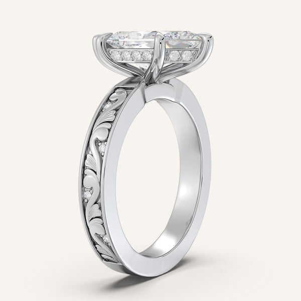 Dutch Marquise Vintage Inspired Engagement Ring | Platinum