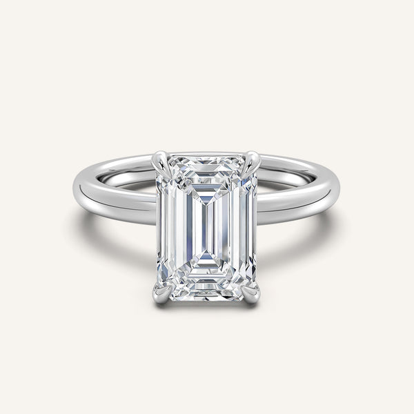 Ame Solitaire Engagement Ring | 14k White Gold