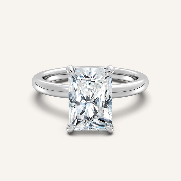Image for Ame Solitaire Engagement Ring | 14k White Gold