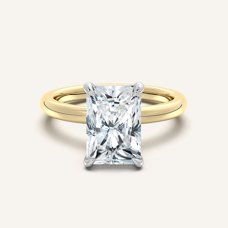Image for Ame Solitaire Engagement Ring | 14k Two Tone
