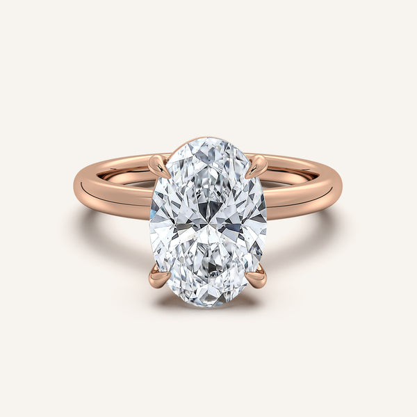 Ame Solitaire Engagement Ring | 18k Rose Gold