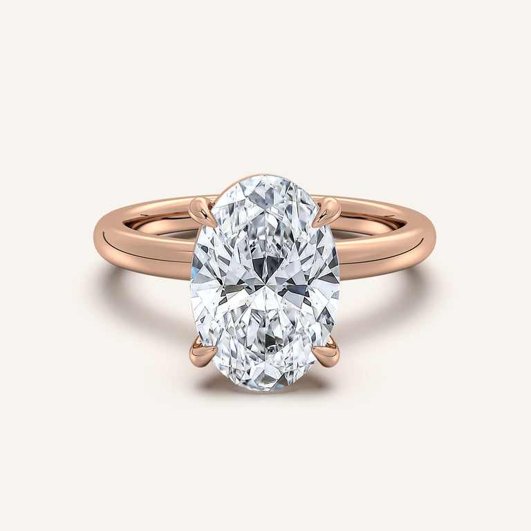 Image for Ame Solitaire Engagement Ring | 18k Rose Gold