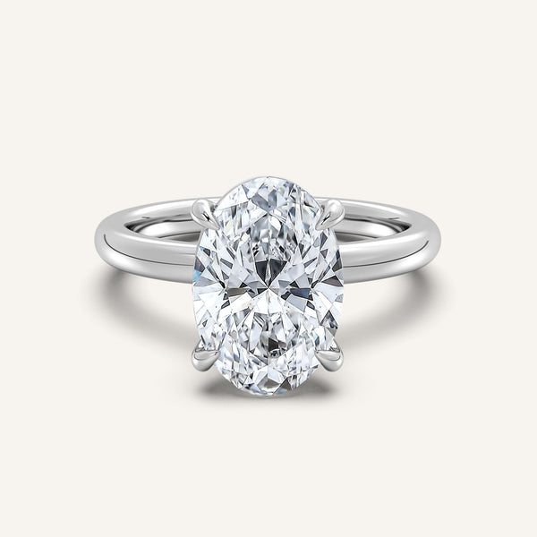 Ame Solitaire Engagement Ring | 14k White Gold