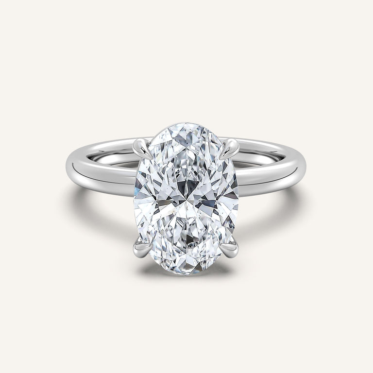 Image for Ame Solitaire Engagement Ring | 14k White Gold