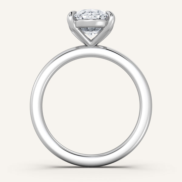 Ame Solitaire Engagement Ring | 18k White Gold