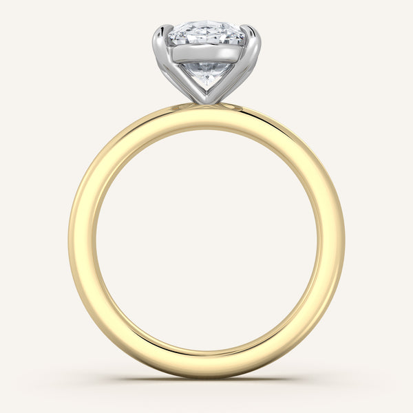 Ame Solitaire Engagement Ring | 14k Two Tone
