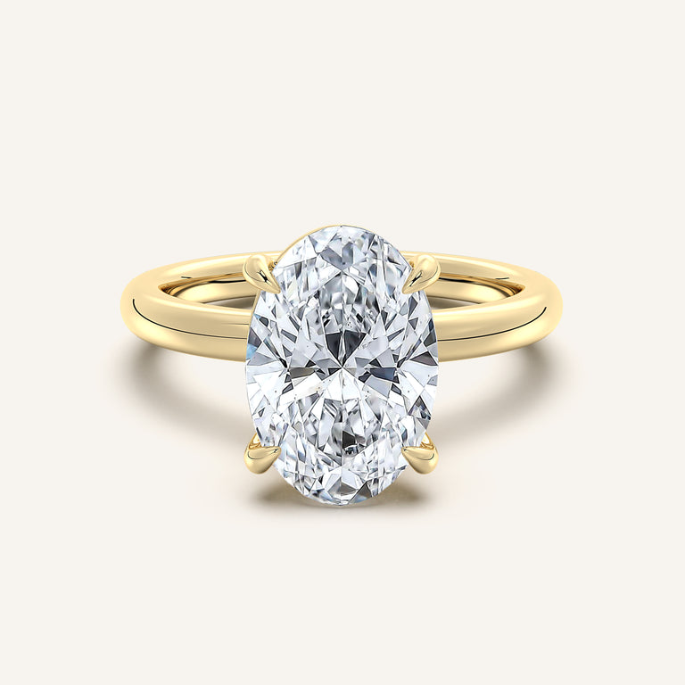 Image for Ame Solitaire Engagement Ring | 14k Yellow Gold