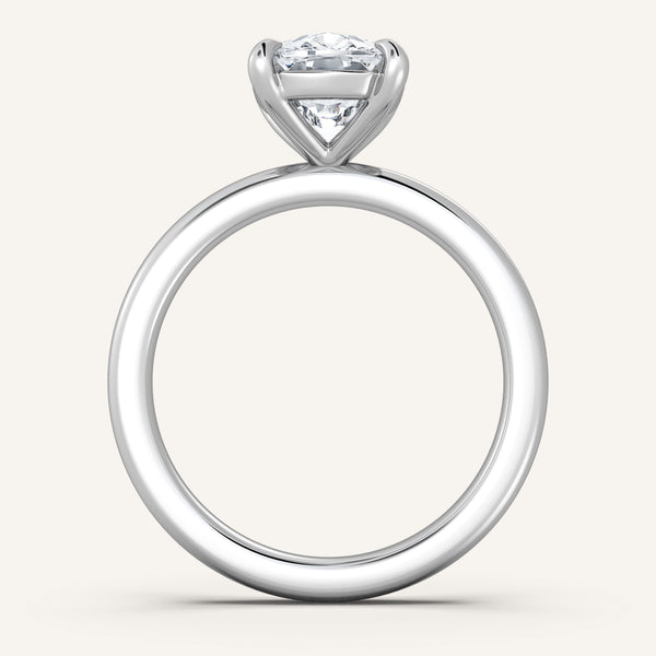 Ame Solitaire Engagement Ring | 18k White Gold