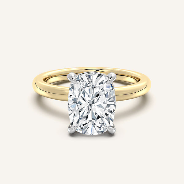 Ame Solitaire Engagement Ring | 14k Two Tone