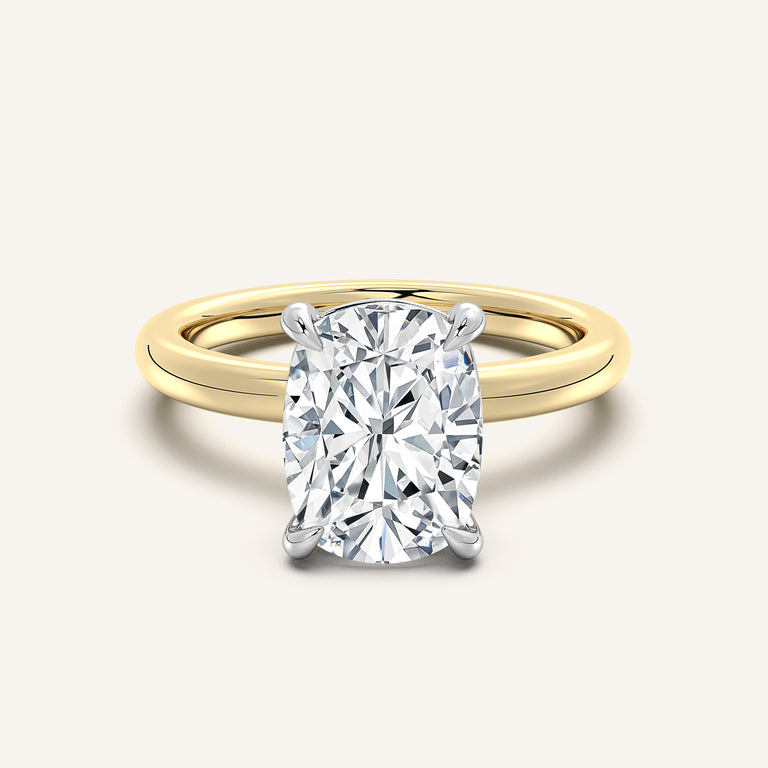 Image for Ame Solitaire Engagement Ring | 14k Two Tone