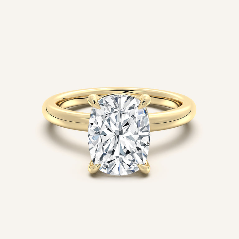 Image for Ame Solitaire Engagement Ring | 14k Yellow Gold