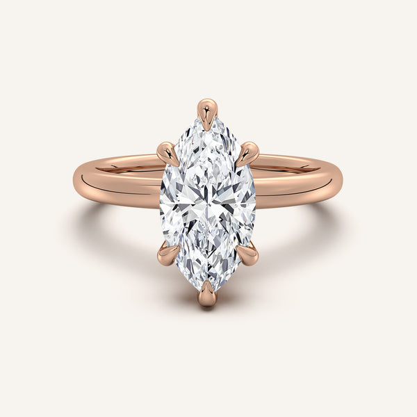 Ame Solitaire Engagement Ring | 14k Rose Gold
