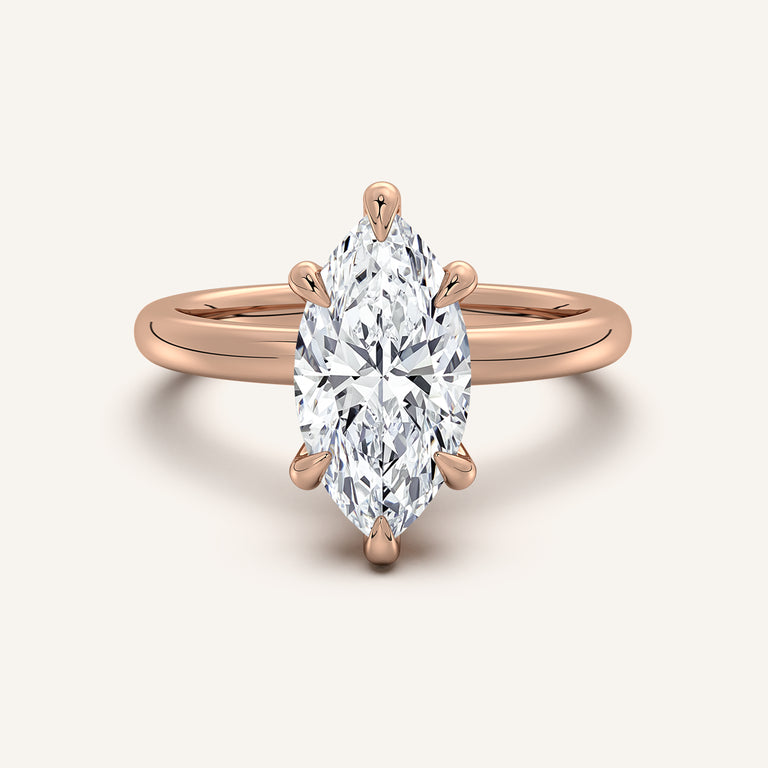 Image for Ame Solitaire Engagement Ring | 14k Rose Gold