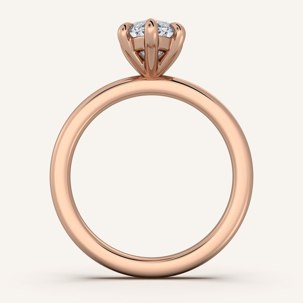 Ame Solitaire Engagement Ring | 18k Rose Gold