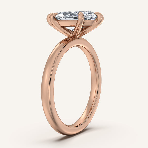 Marquise Solitaire Engagement Ring | 18k Rose Gold