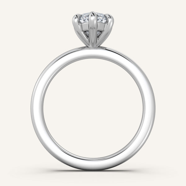 Ame Solitaire Engagement Ring | 18k White Gold