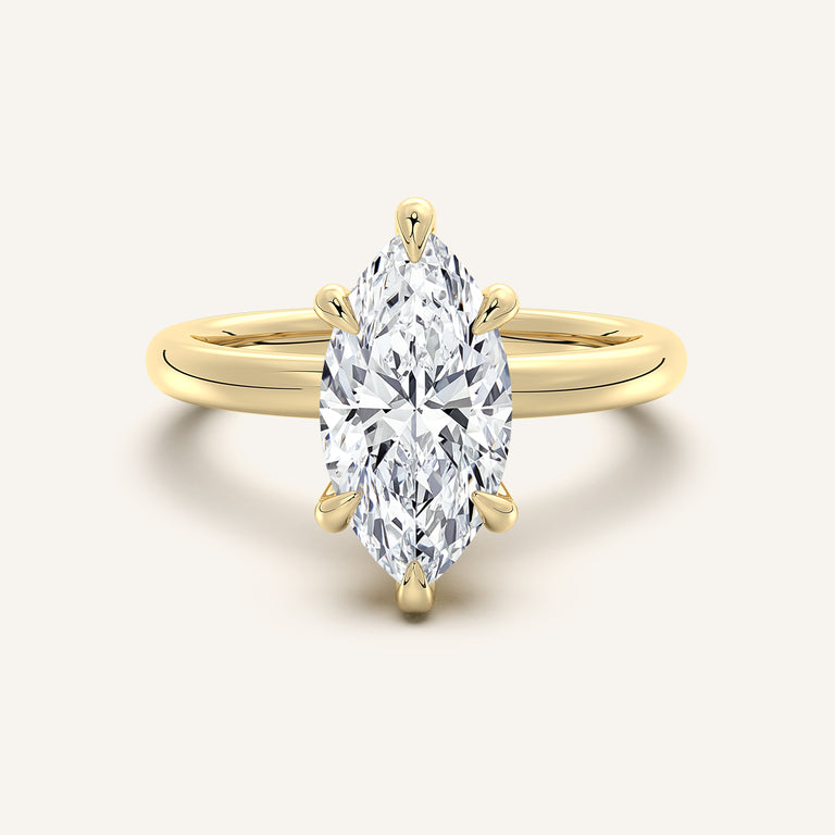 Image for Ame Solitaire Engagement Ring | 18k Yellow Gold
