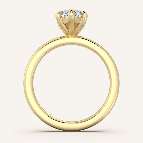 Ame Solitaire Engagement Ring | 14k Yellow Gold
