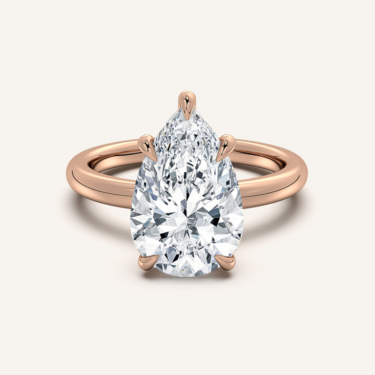Image for Ame Solitaire Engagement Ring | 14k Rose Gold