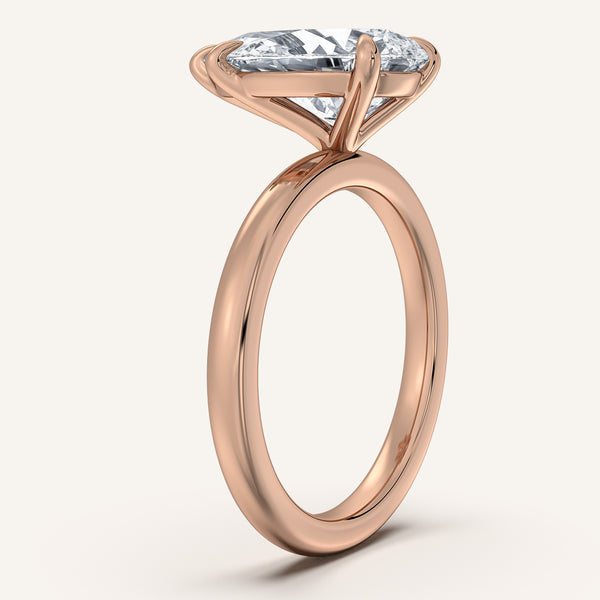 Pear Shape Solitaire Engagement Ring | 14k Rose Gold