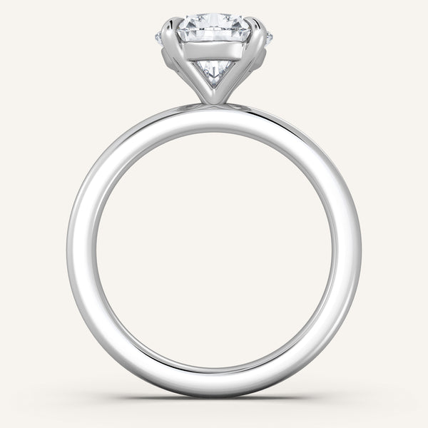 Ame Solitaire Engagement Ring | 14k White Gold