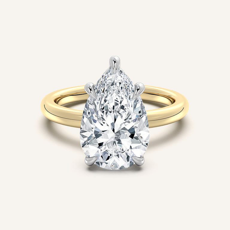 Image for Ame Solitaire Engagement Ring | 14k Two Tone