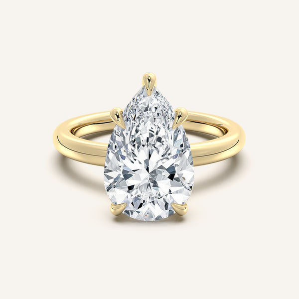 Ame Solitaire Engagement Ring | 14k Yellow Gold