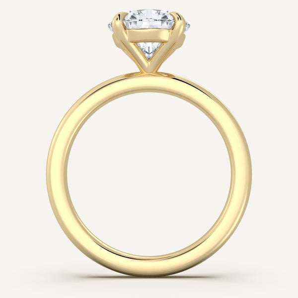 Ame Solitaire Engagement Ring | 14k Yellow Gold
