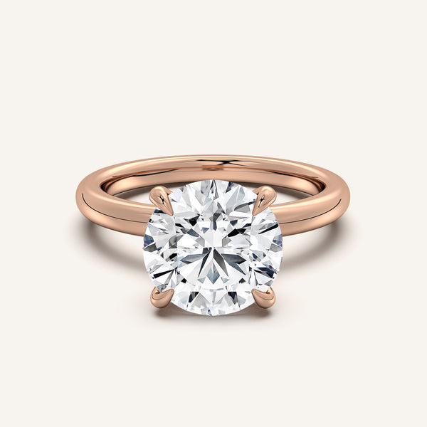 Ame Solitaire Engagement Ring | 14k Rose Gold